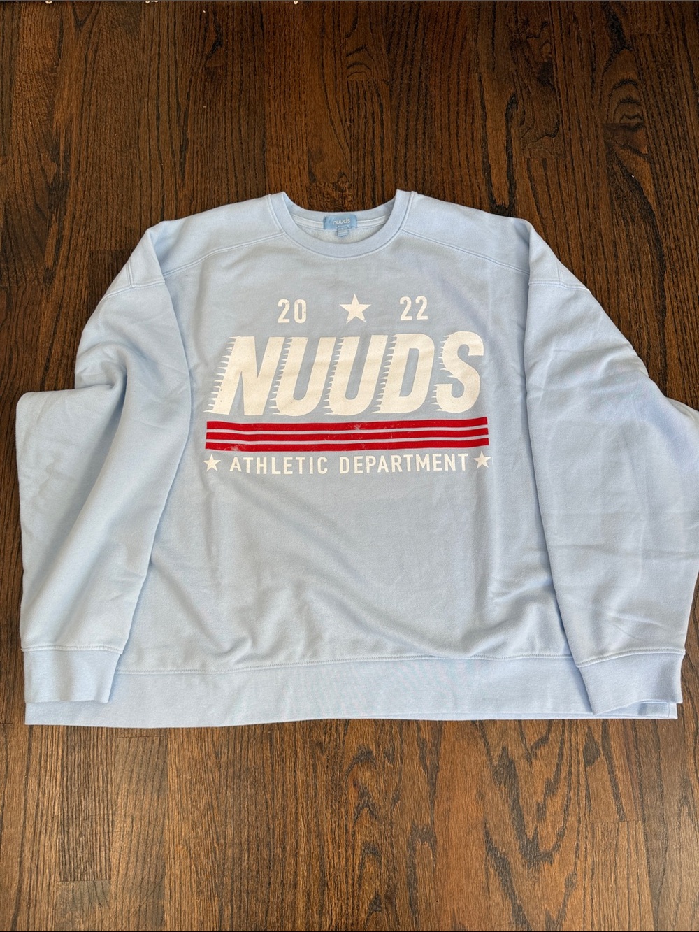 NWOT nuuds Classic Crewneck Sweatshirt - Sky - Size L